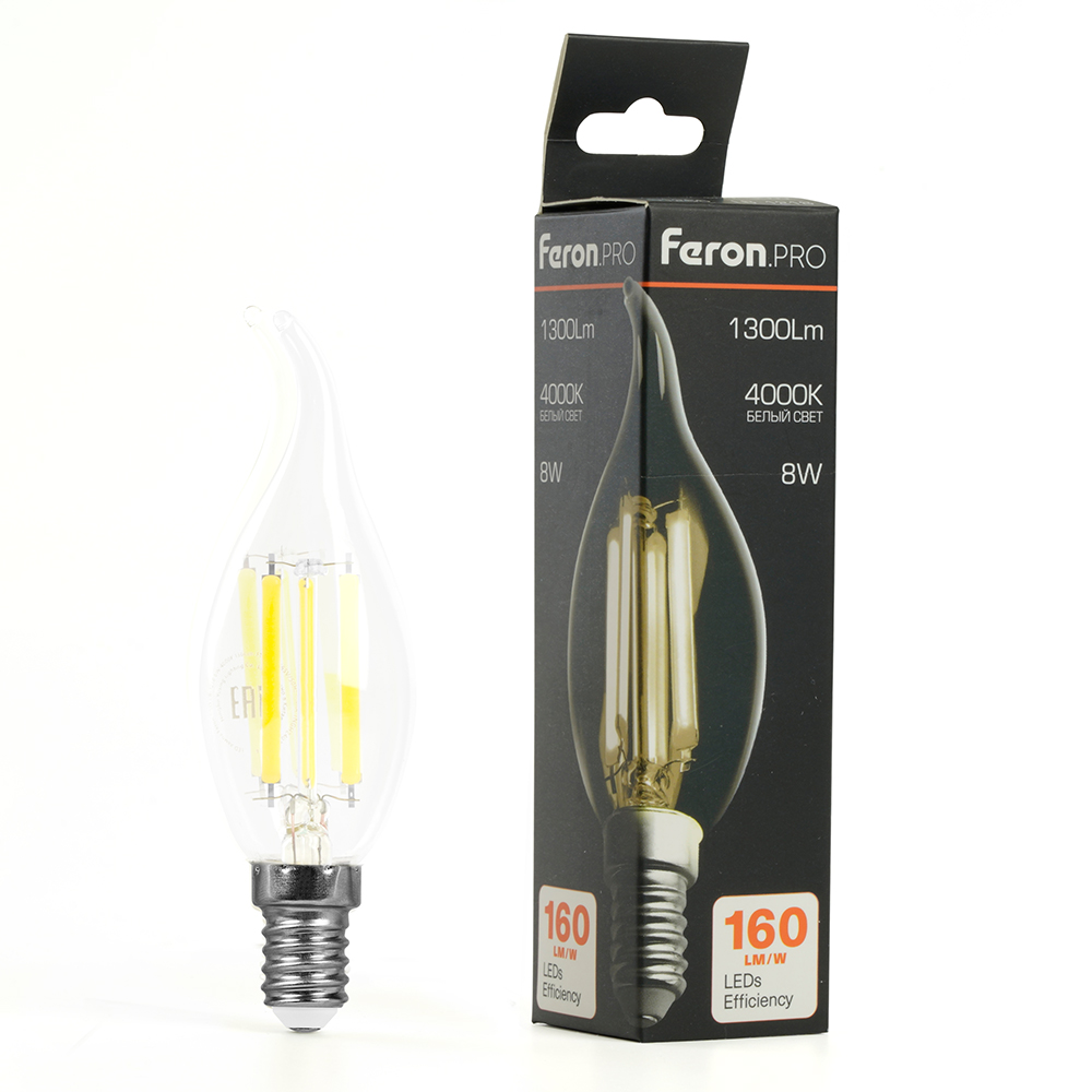 лампа светодиодная feron lb-1218 e14 8w 4000k 51266