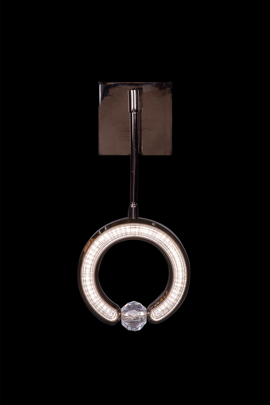 бра ani le7710/1w black chrome