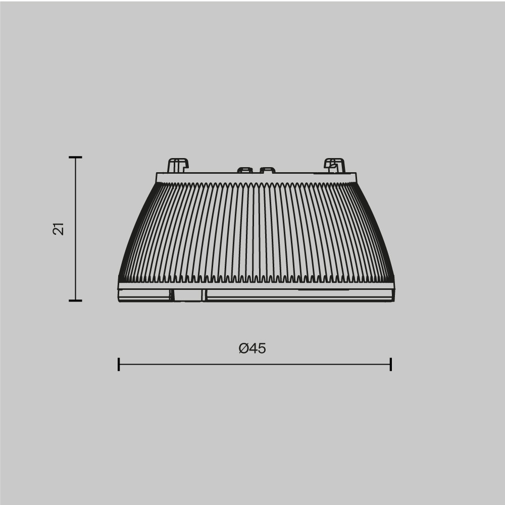 линза для светильников 15вт 24° maytoni dip lens002d45-15w