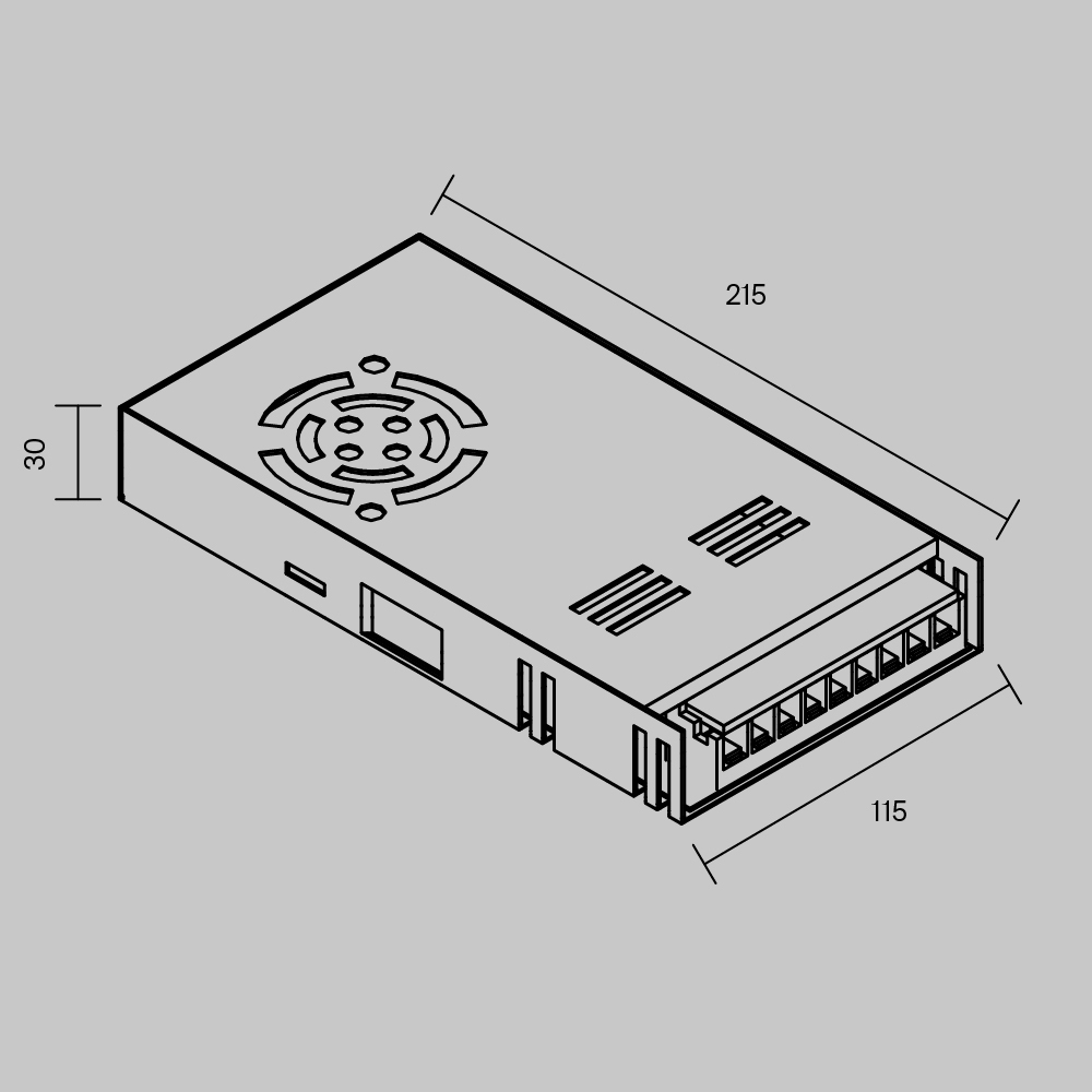 блок питания maytoni led strip psl002 24в 300вт ip20 821020
