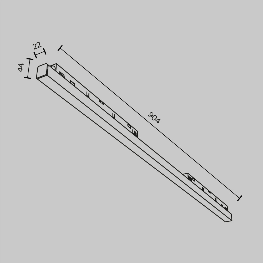трековый магнитный светильник maytoni basis tr030-4-30wtw-dd-b