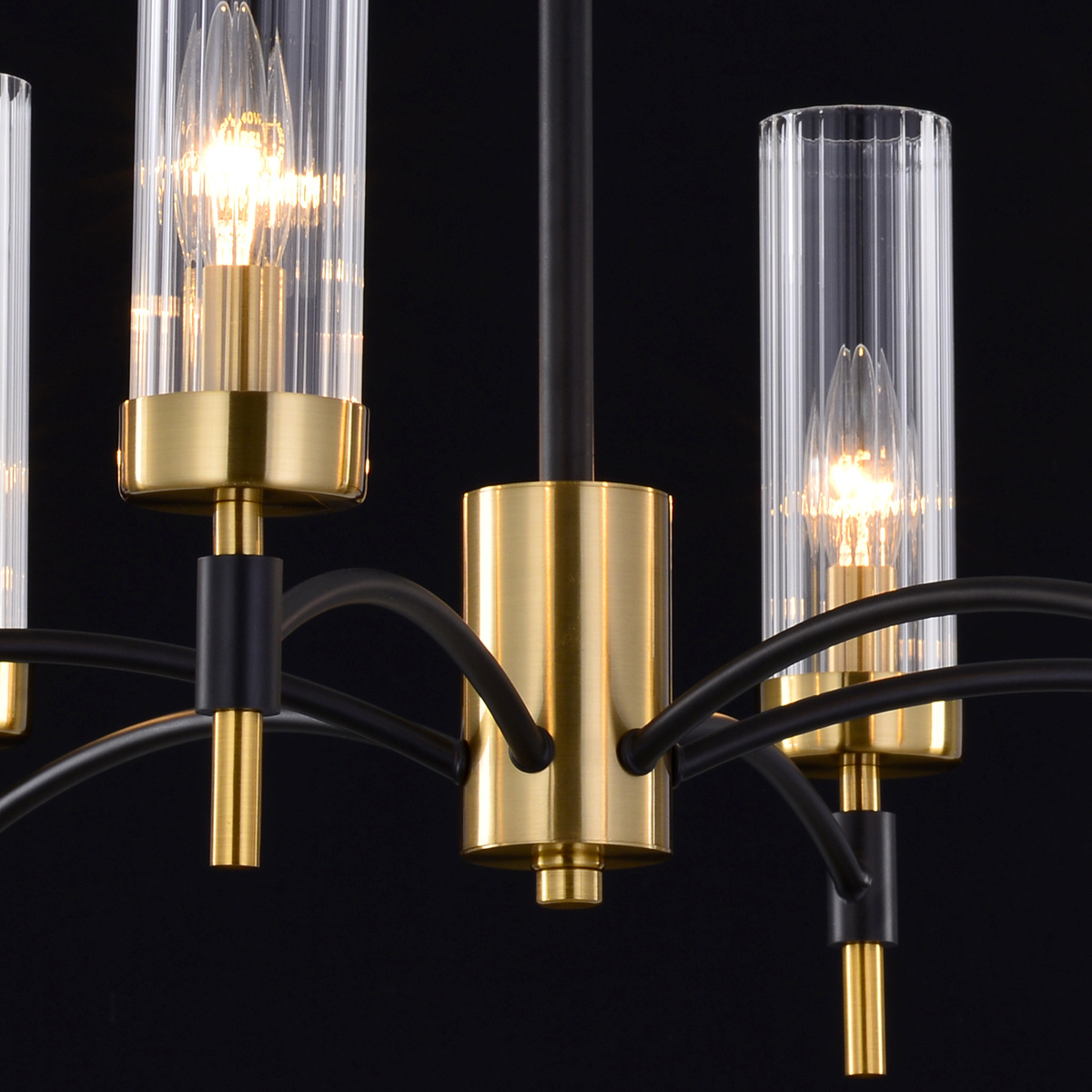 люстра на штанге illumico il5177-6pls-29 brass tubo