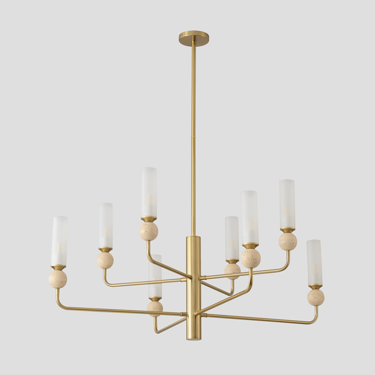 люстра на штанге crystal lux simply sp8 brass
