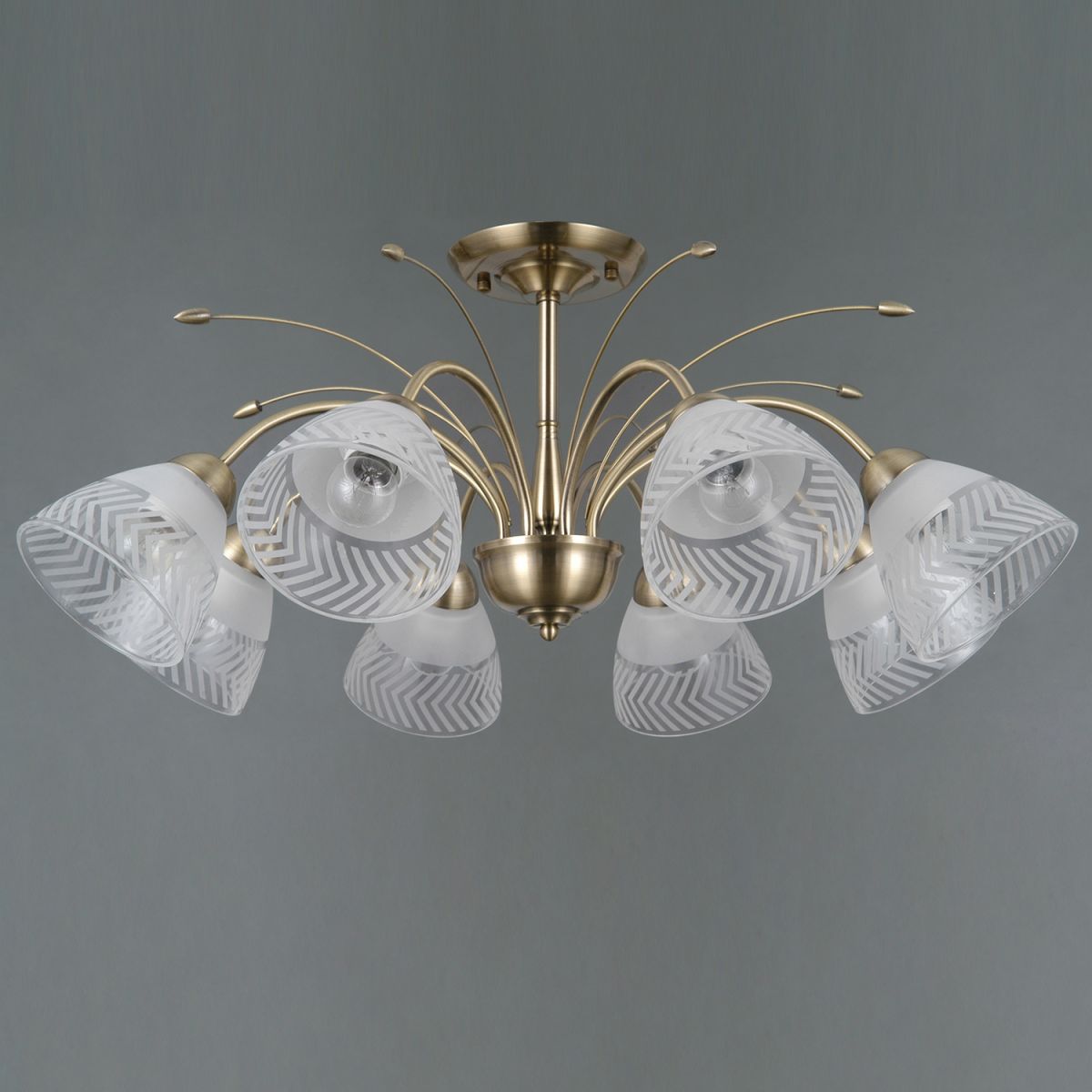 люстра на штанге illumico il0594-8csq-25 ab arezzo
