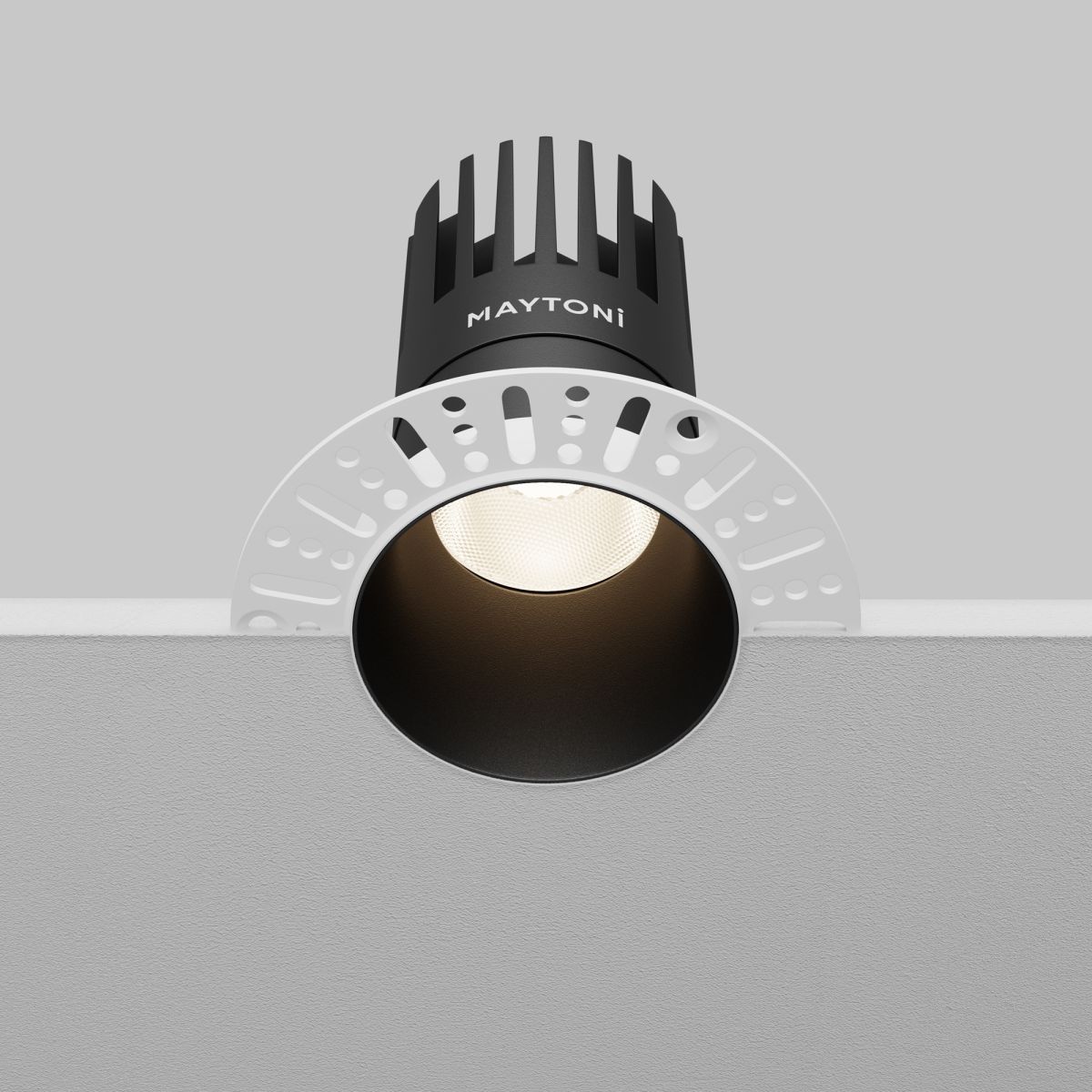 встраиваемый светильник maytoni dip dl122-15w-4k-trs-b