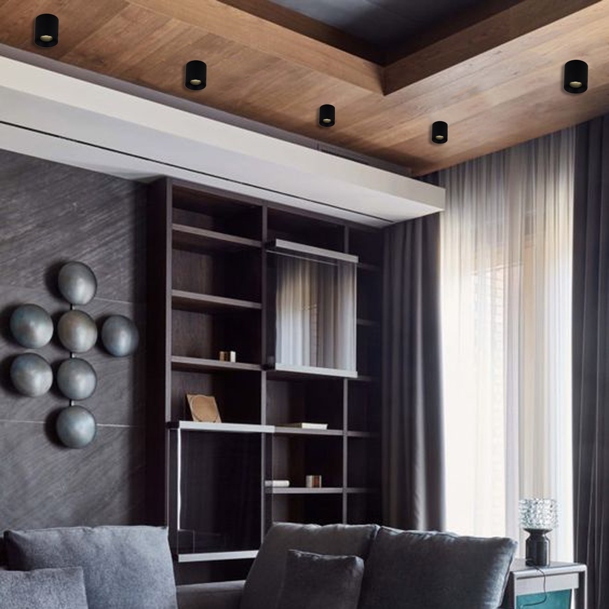 накладной светильник reluce 16123-9.5-001 gu10 bk