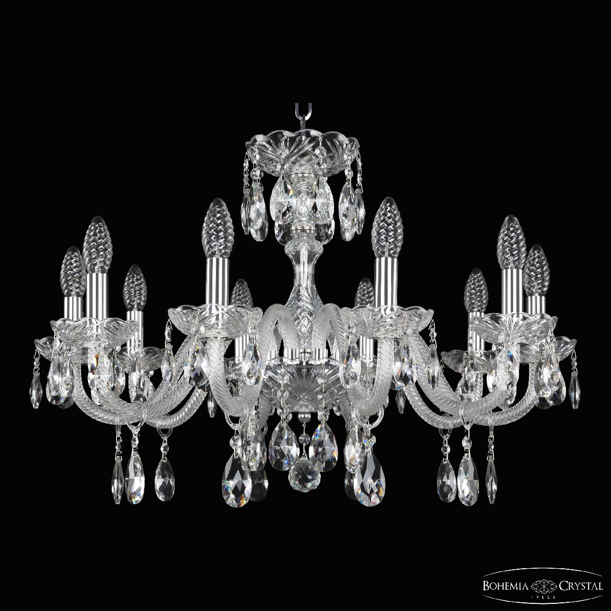подвесная люстра bohemia ivele crystal 117/10/240 ni