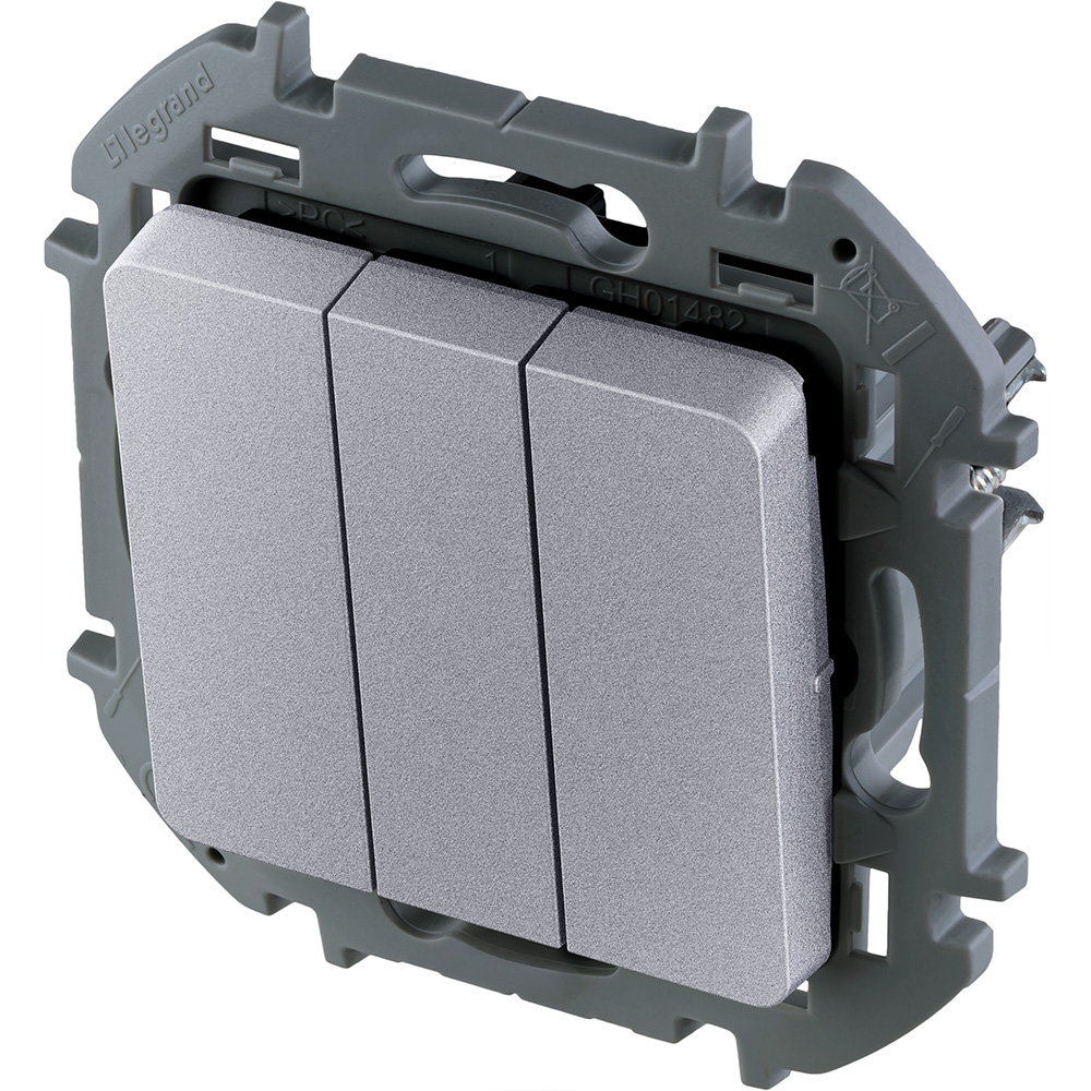 выключатель трехклавишный legrand inspiria 673642