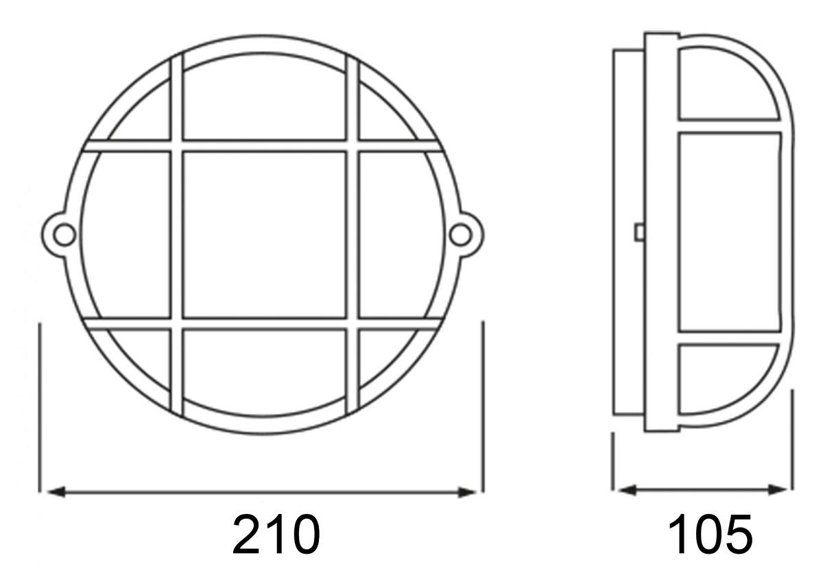 уличный настенный светильник deko-light syrma round grey 401016
