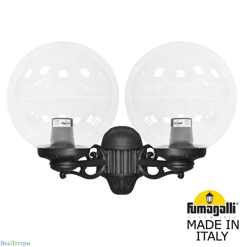уличный настенный светильник fumagalli globe g30.141.000.axf1r