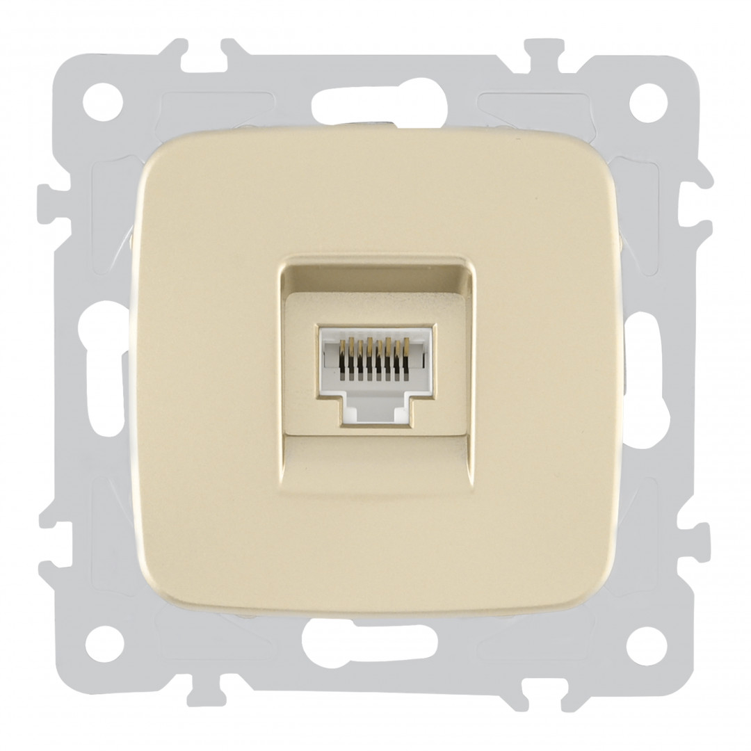 розетка rj45 arte milano 205.45-1.shampan