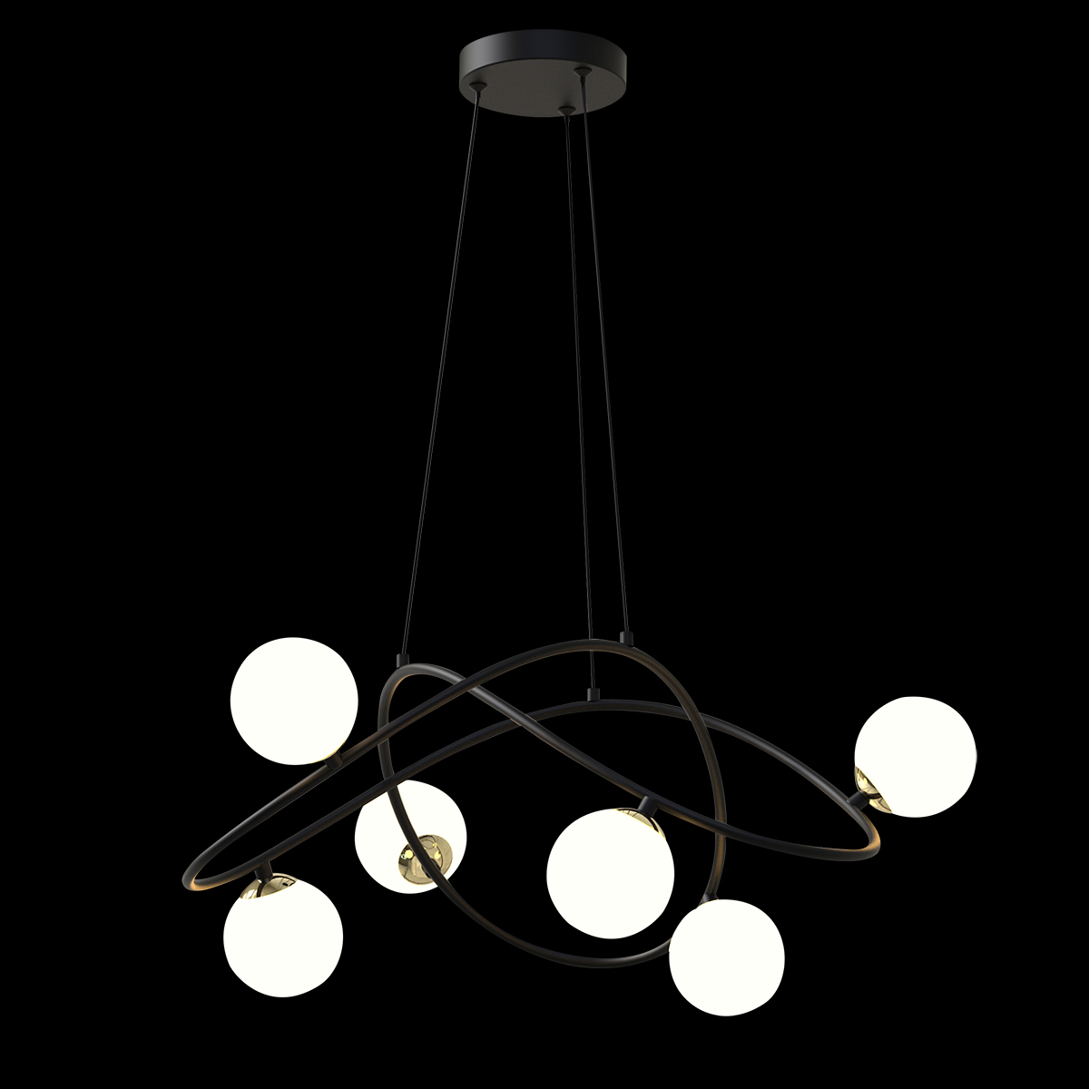подвесная люстра delight collection p0691-6a black