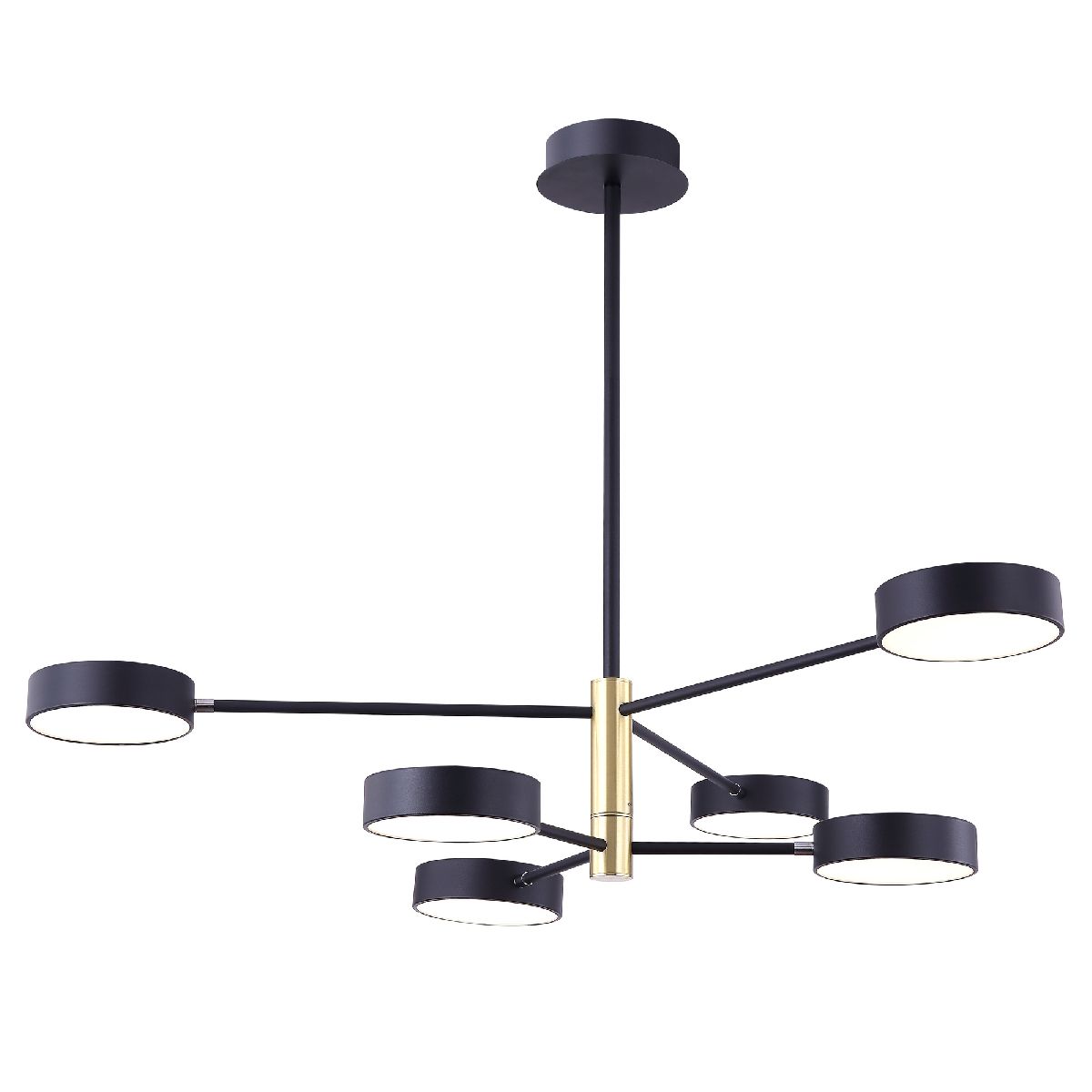 люстра на штанге freya tibo fr6048cl-l6gr