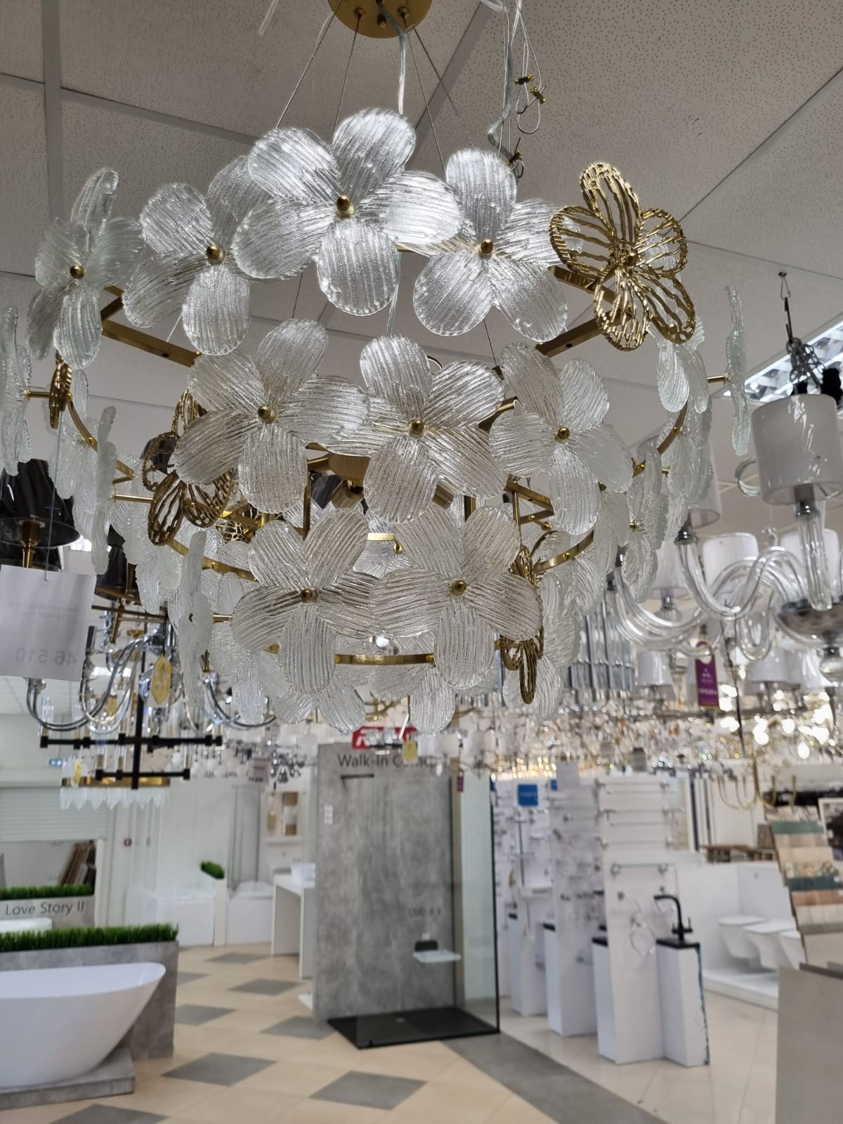 подвесная люстра indigo fiori 12049/10p brass v000556