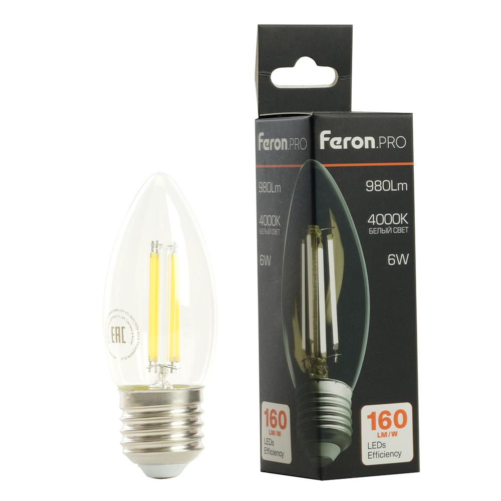 светодиодная лампа feron lb-1206 e27 6w 6400k 51240