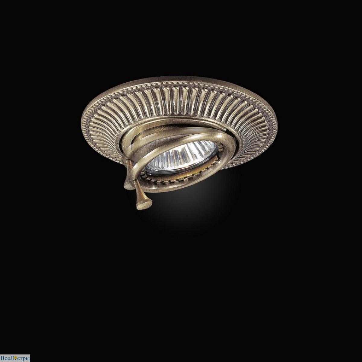 встраиваемый светильник reccagni angelo spot 1082 bronzo
