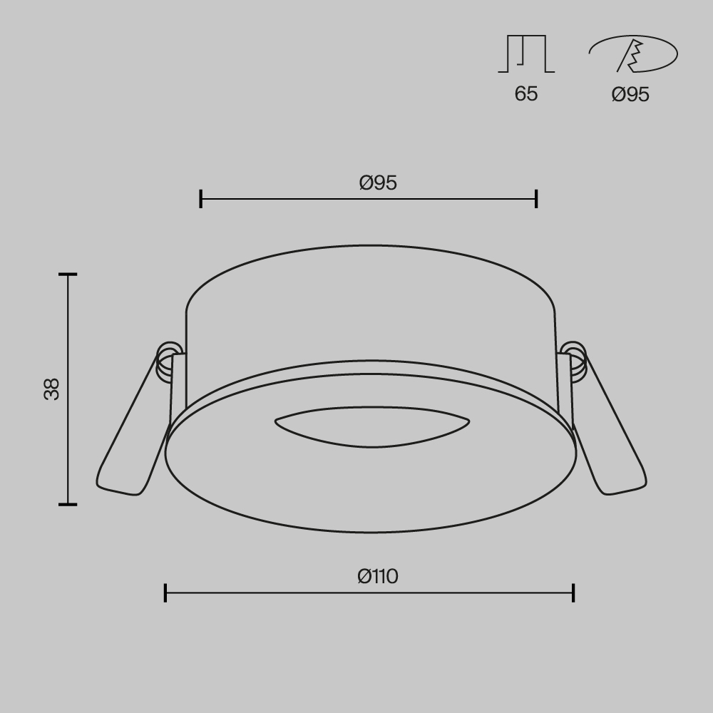 встраиваемый светильник maytoni technical slim dl027-gx53-w