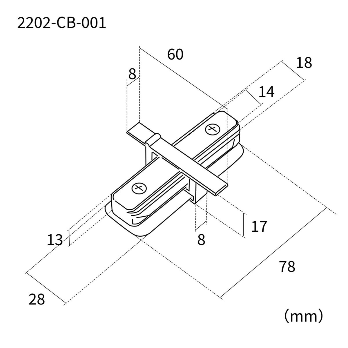 коннектор для однофазного шинопровода favourite practica 2202-cb-001