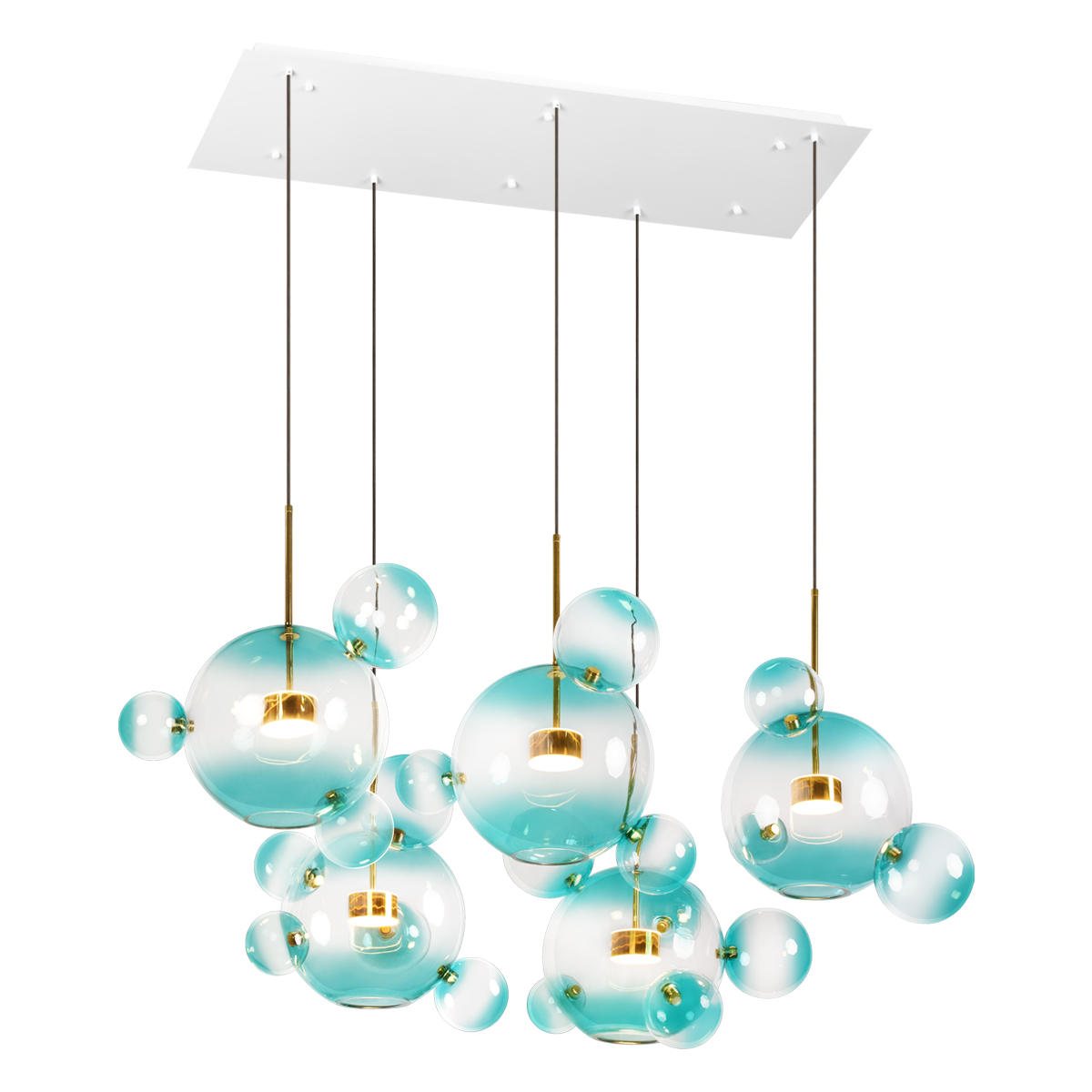 подвесная люстра loft it bolle 2027-s5 blue