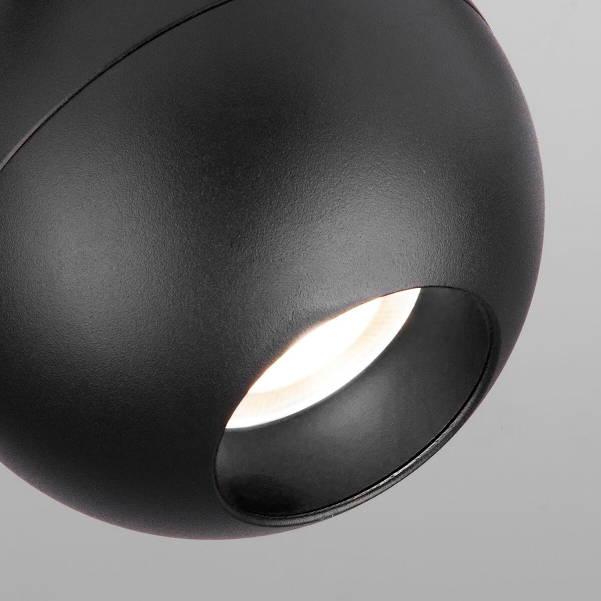 трековый светодиодный светильник elektrostandard ball черный 12w 4200k ltb77 4690389169885