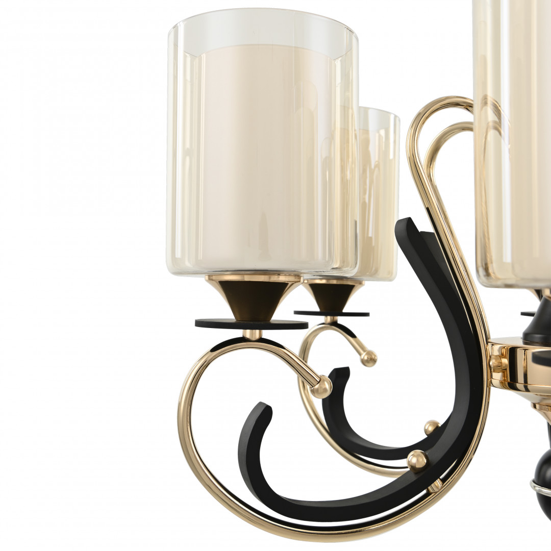 подвесная люстра arte milano florentia 302237/5 bk/gd