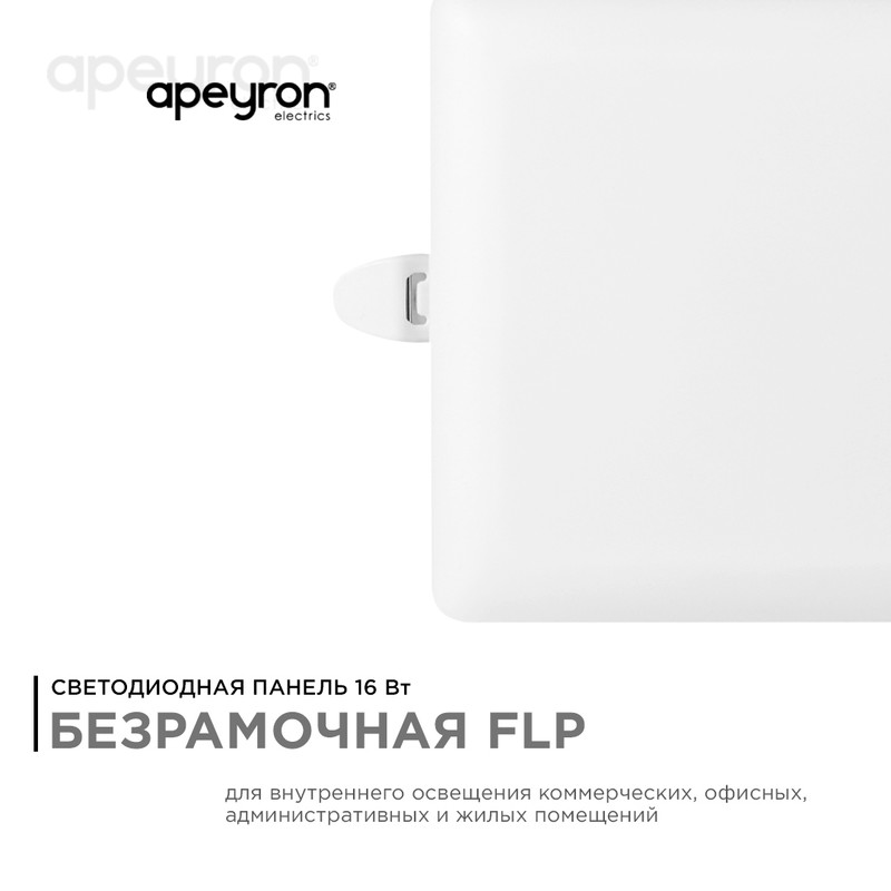 встраиваемая светодиодная панель apeyron flp 06-116