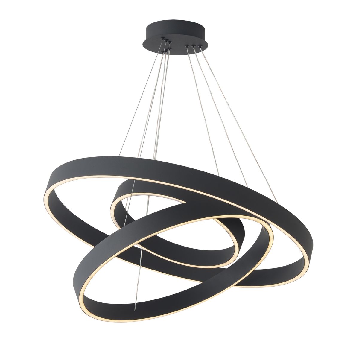 подвесная люстра crystal lux tron sp158w led black