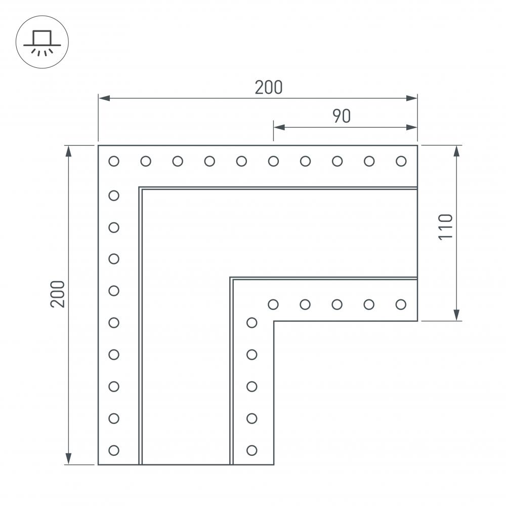 соединитель профиля arlight sl-linia 030132