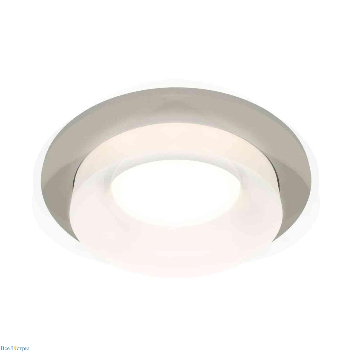 комплект встраиваемого светильника ambrella light techno spot xc7623041 sgr/fr серый песок/белый матовый (c7623, n7165)
