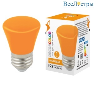 LED-D45-1W/ORANGE/E27/FR/С BELL