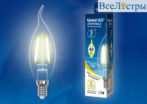 LED-CW35-5W/WW/E14/CL/DIM GLA01TR картон