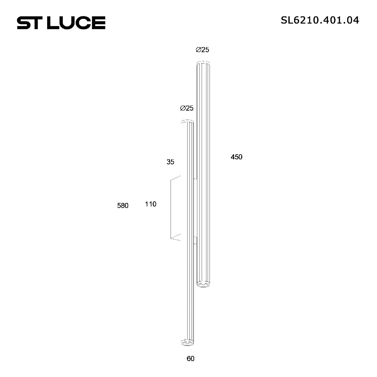 настенный светильник st luce lilt sl6210.401.04