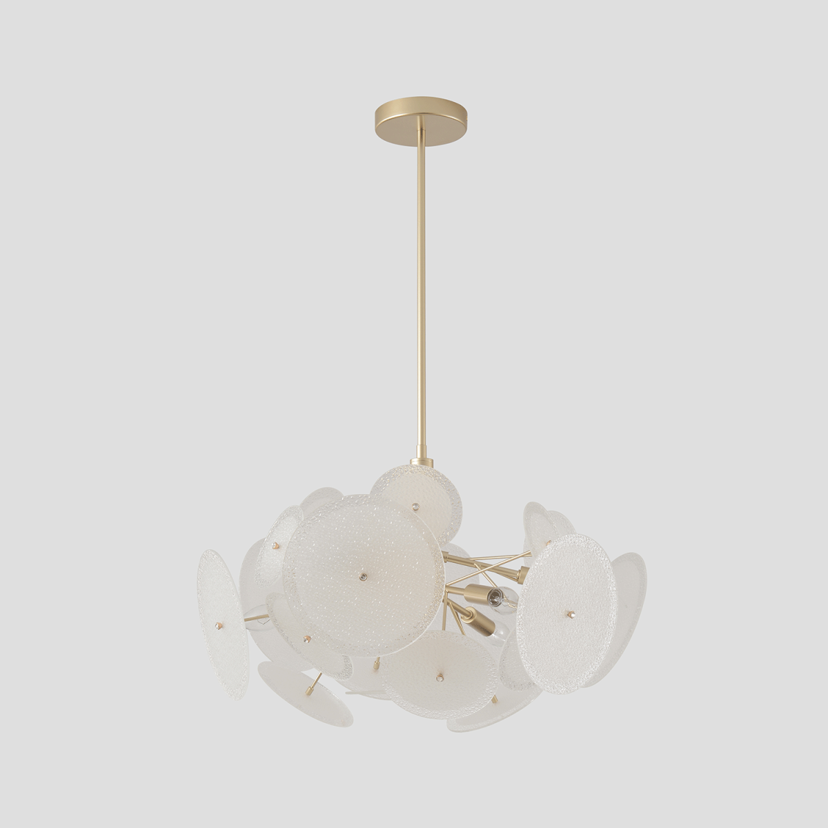 люстра на штанге crystal lux dandelion sp6 gold