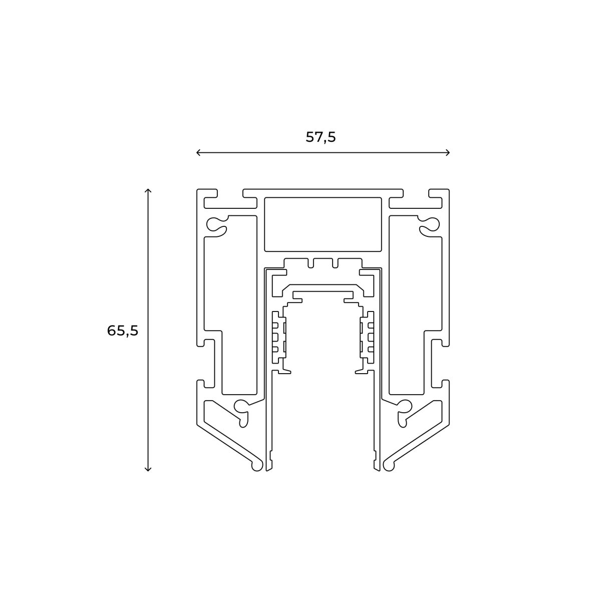 шинопровод магнитный под натяжной потолок hesby lighting eldeko hsbl_0072_1