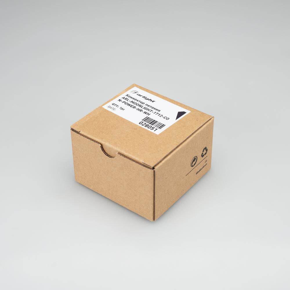 коннектор питания arlight arl-moonlight-1712-con-power-hr-wh 028051