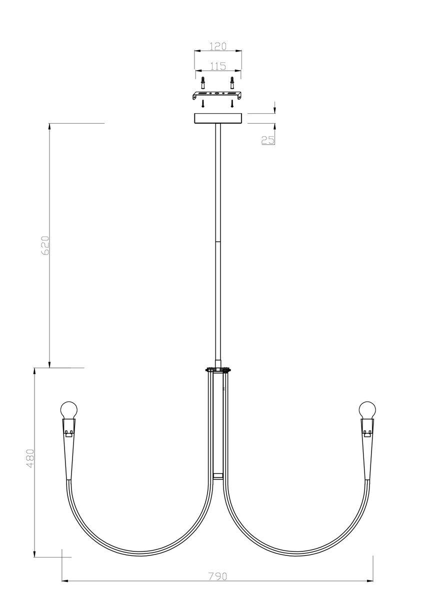 подвесная люстра freya branches fr5253pl-08n