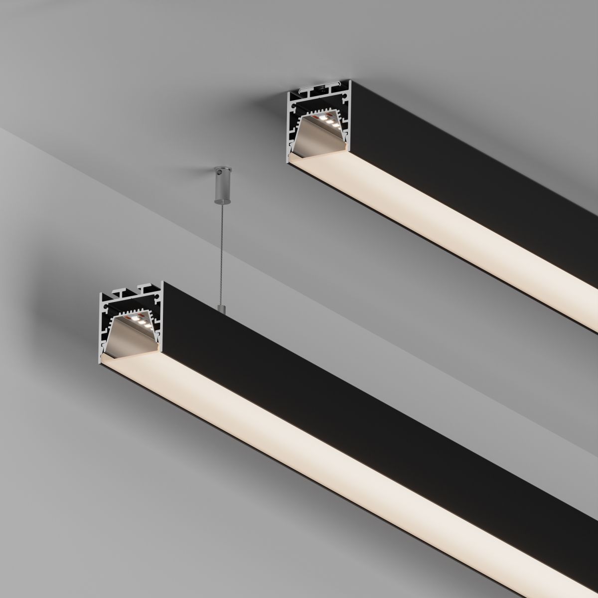 профиль arlight line-3535-tray-2000 black (алюминий) 062192