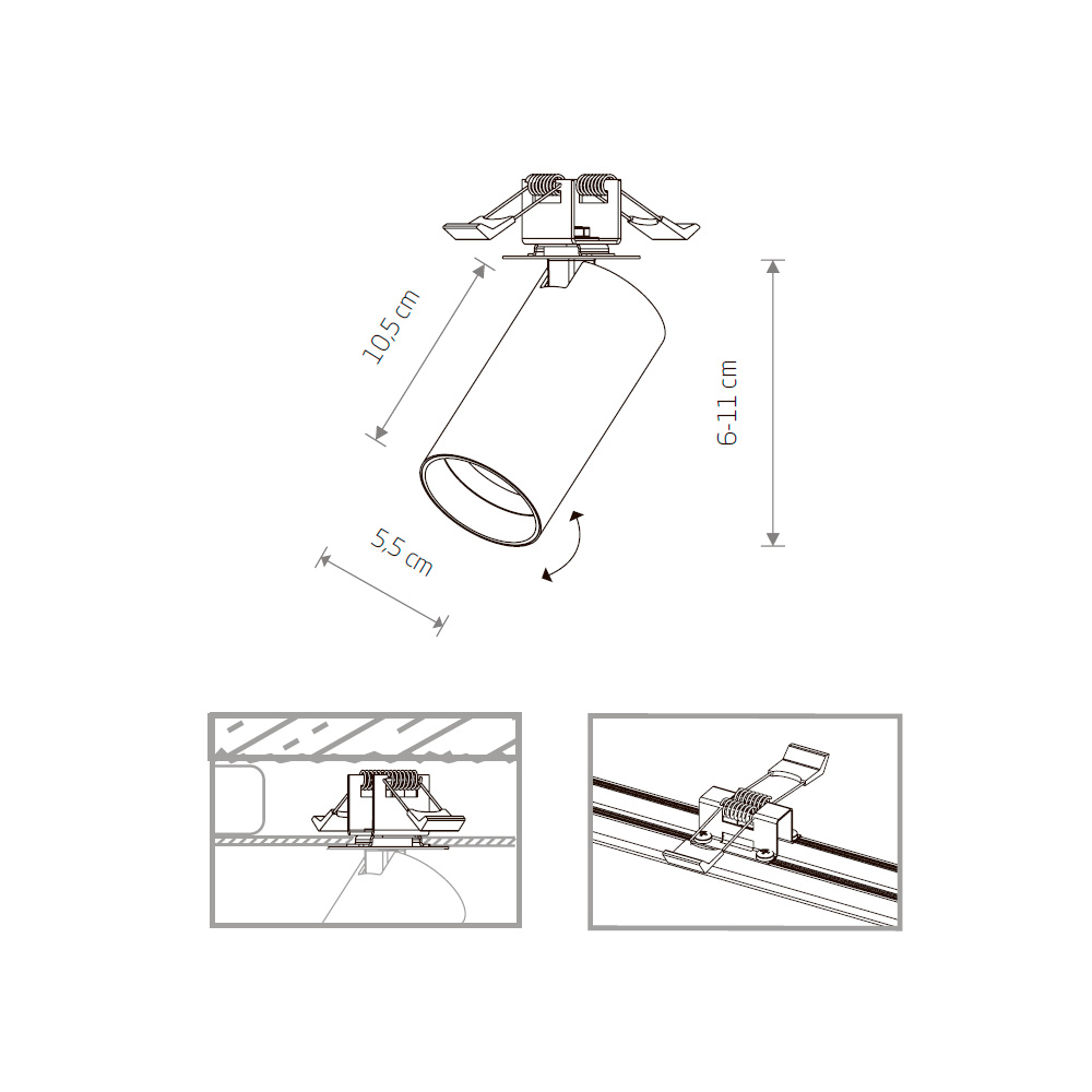спот nowodvorski mono surface 7683