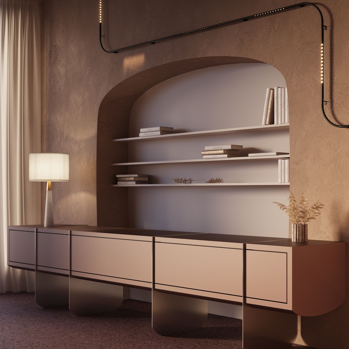 трековый светильник maytoni points c101cl-l1000-24w3-6k-bs