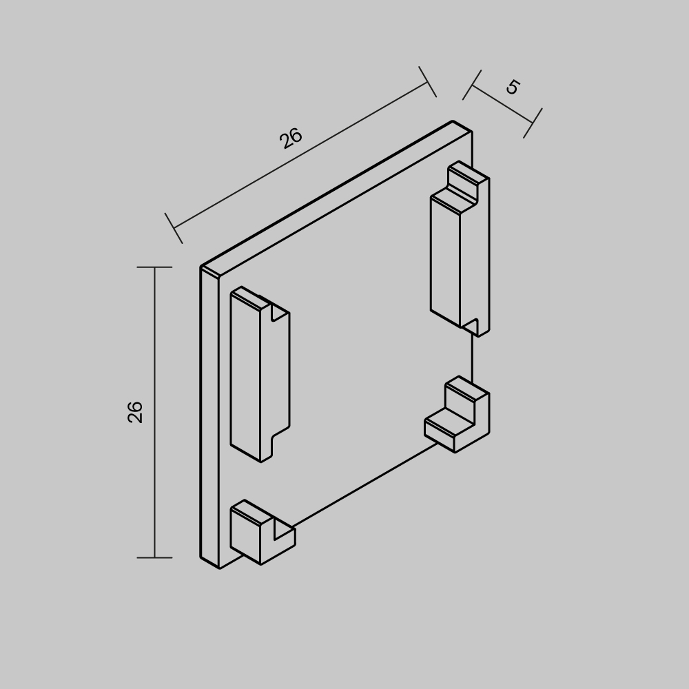 заглушка maytoni technical exility tramn034ec-41b