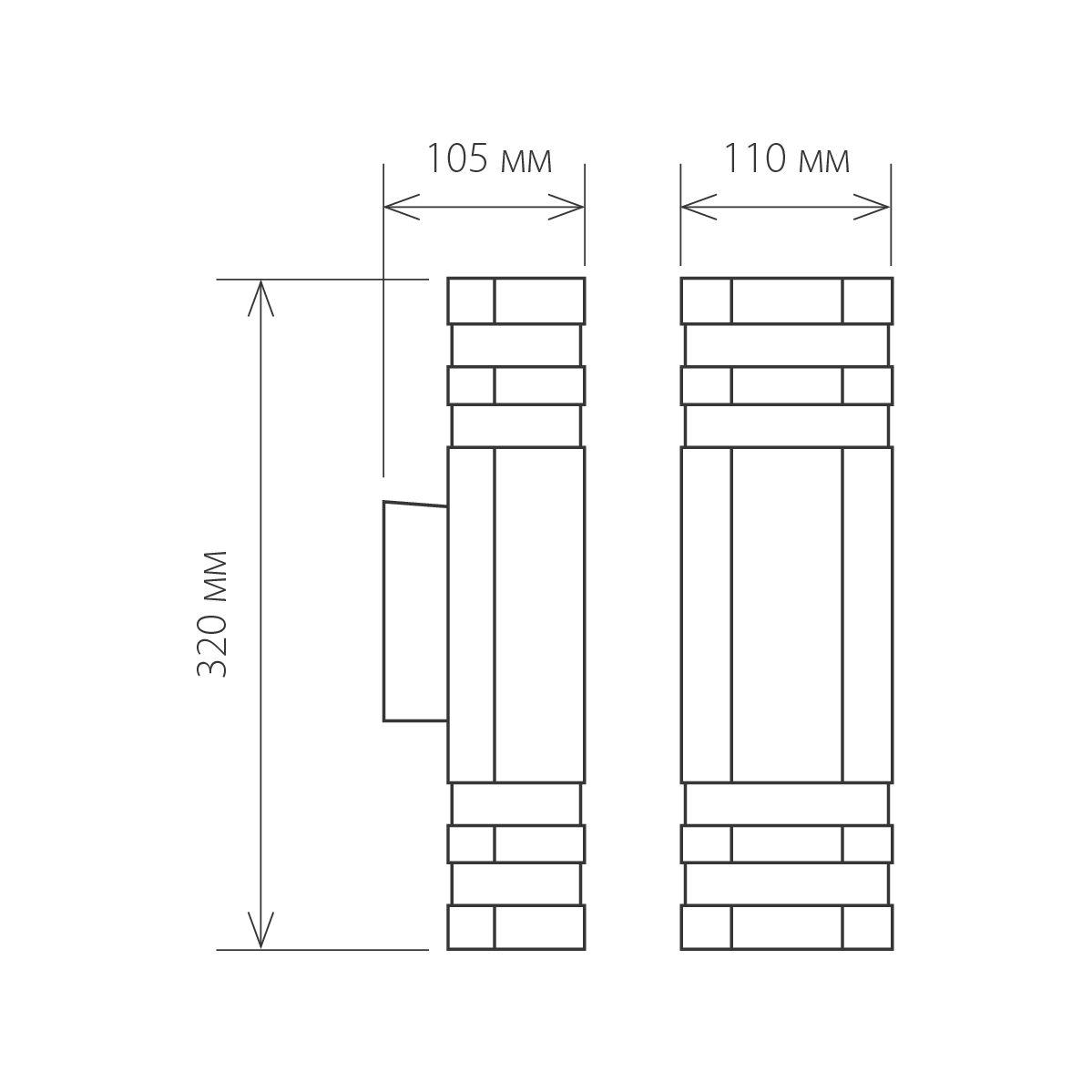 уличный настенный светильник elektrostandard techno 1443 4690389067709