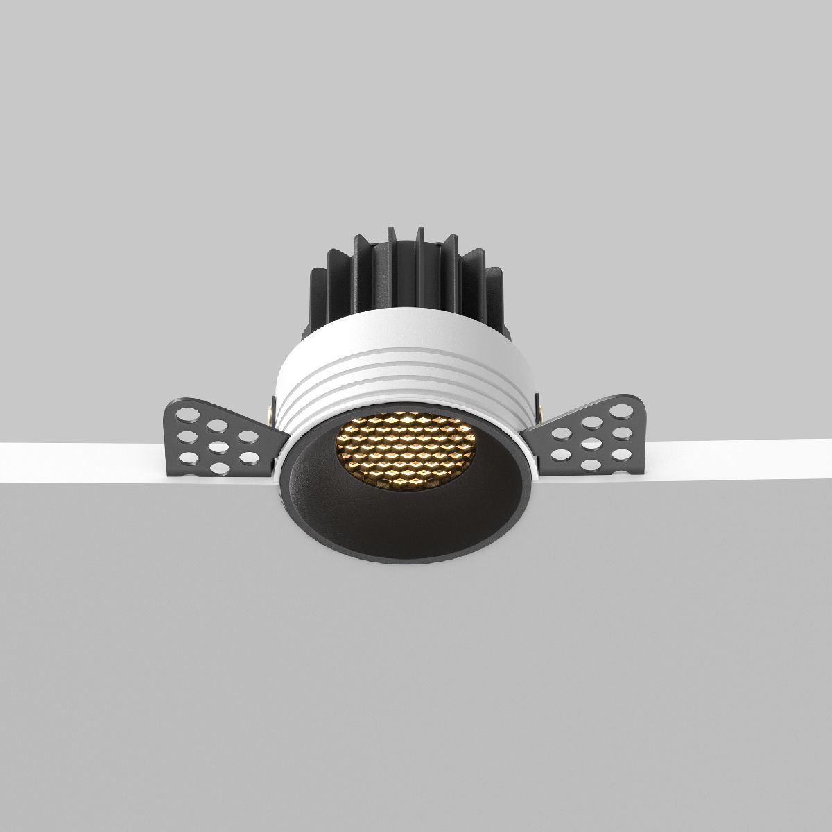 встраиваемый светильник maytoni round dl058-7w2.7k-trs-b