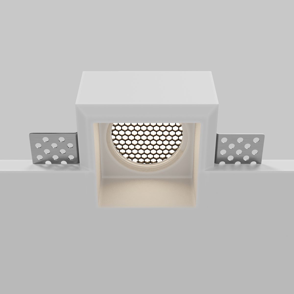 встраиваемый светильник maytoni technical gyps modern dl131-gu10-01-w