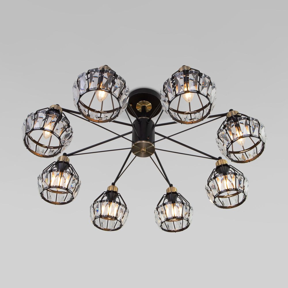 потолочная люстра eurosvet lord 70075/8 черный