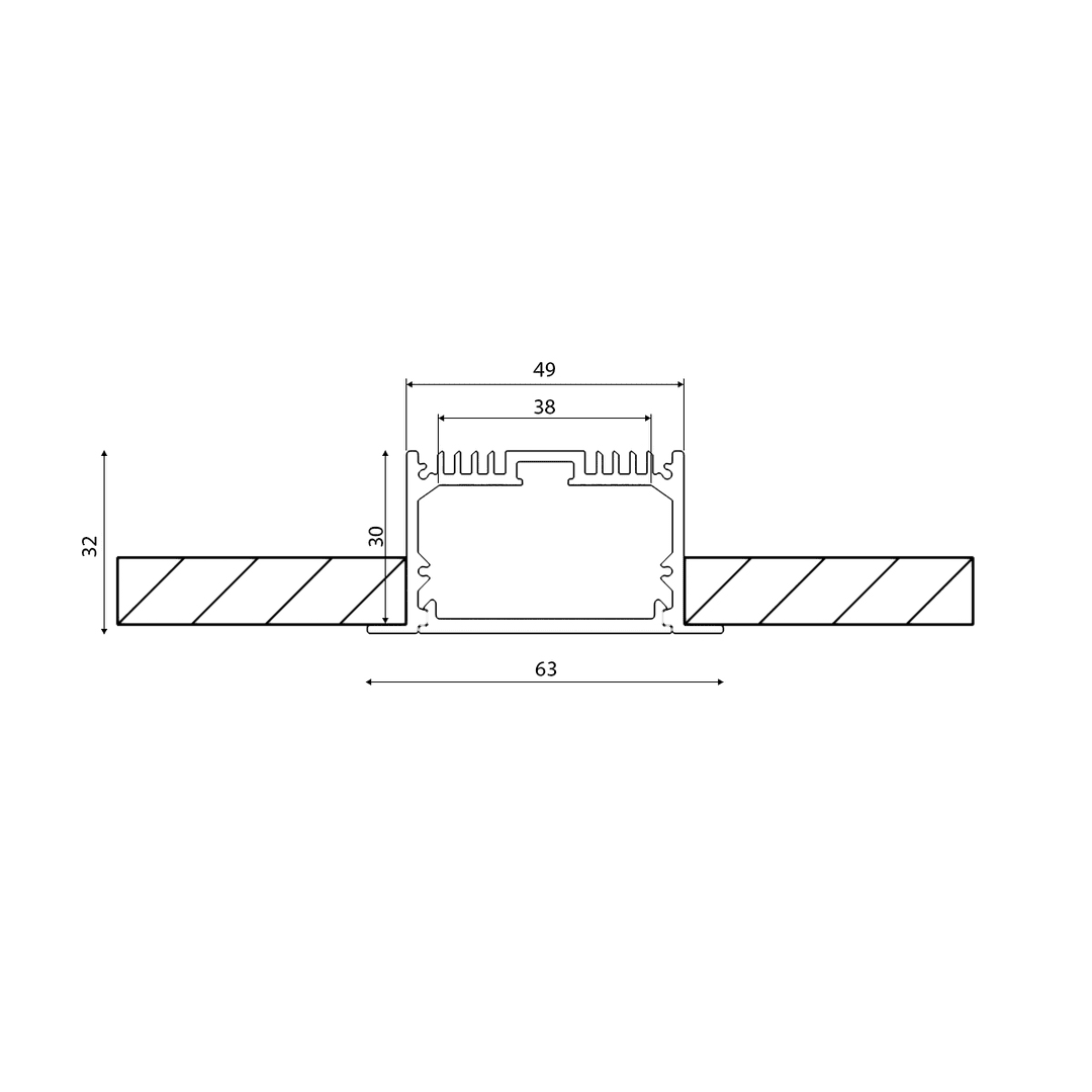 алюминиевый профиль designled le.6332-r 010358