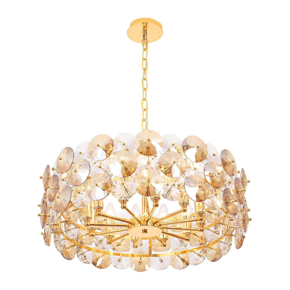 подвесная люстра crystal lux crystal sp12 gold