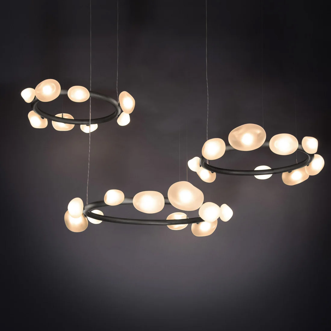 подвесная люстра delight collection matter 5055p/d910 black/white