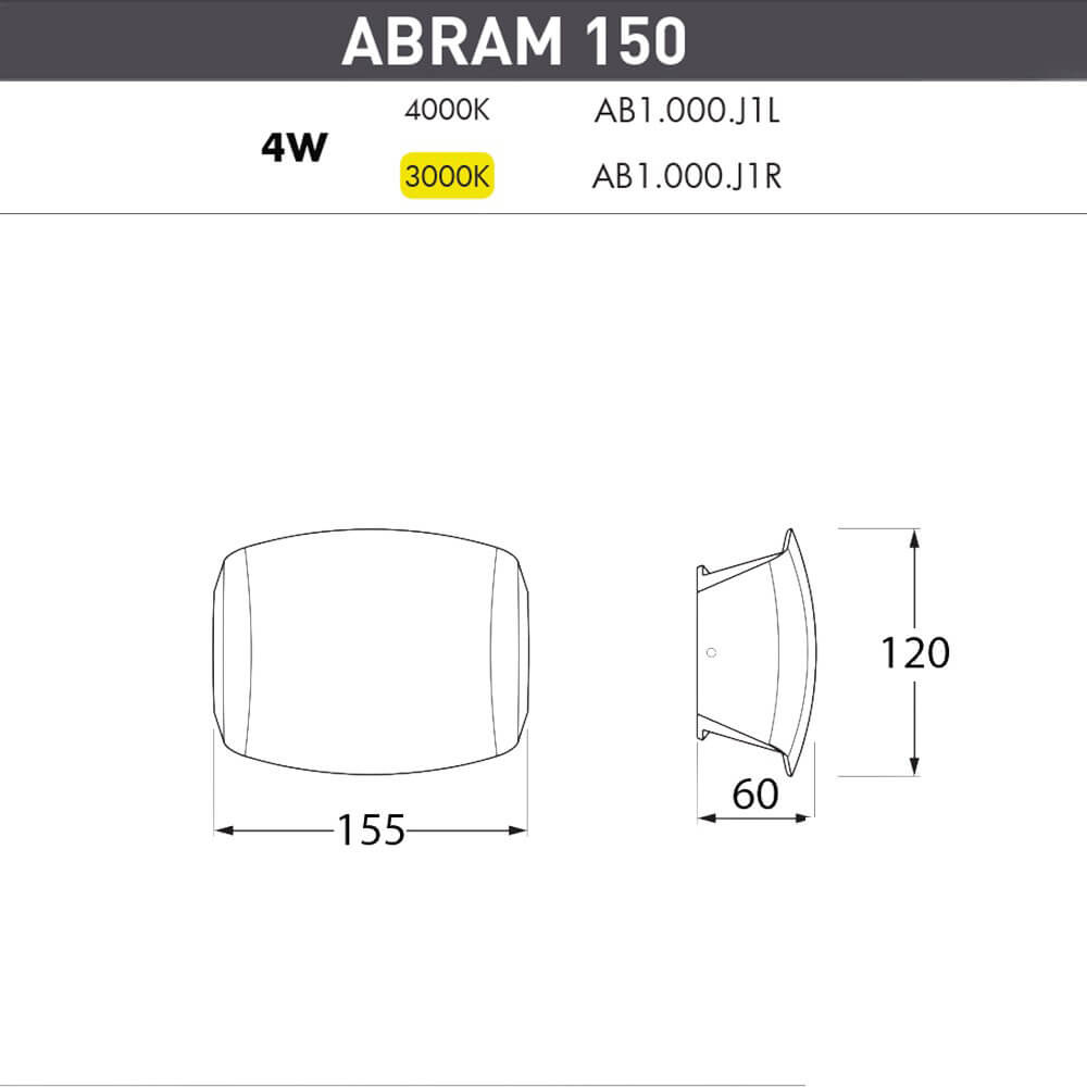 уличный настенный светодиодный светильник fumagalli abram ab1.000.000.lxj1l