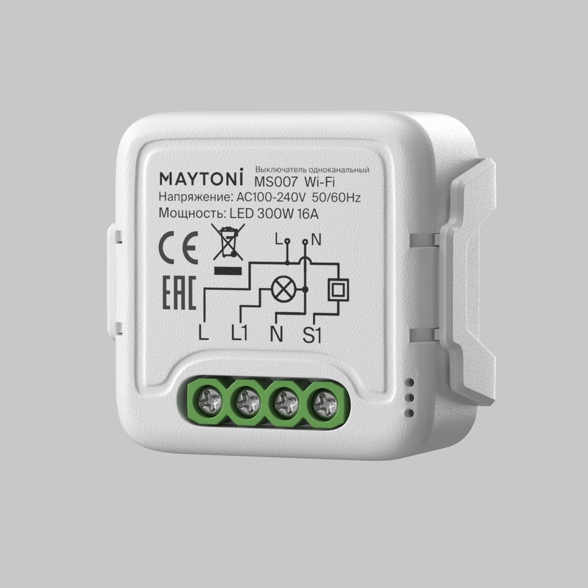 wi-fi выключатель одноканальный maytoni lighting control ms007