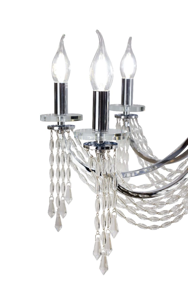 подвесная люстра am group viore sp6 chrome